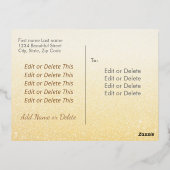 Vrolijk kerstfeest Sterren, groen, modern Folie Feestdagen Briefkaart (Achterkant)