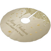 Vrolijk Kerstfeest Sterren Smelten Goud Glitterij Kerstboom Rok (Gekanteld)