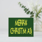 Vrolijk kerstfeest Sterrennacht Lettertype Feestdagenkaart (Staand voorkant)