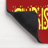 Vrolijk kerstfeest Sterrennacht Lettertype Muismat (Hoek)