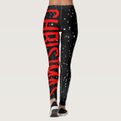 Vrolijk kerstfeest Sterrennacht op uw kleur Leggings (Achterkant)