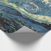 Vrolijk kerstfeest Sterrennacht van Vincent van Go Cadeaupapier (Hoek)