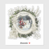 Vrolijk kerstfeest sticker (Vel)