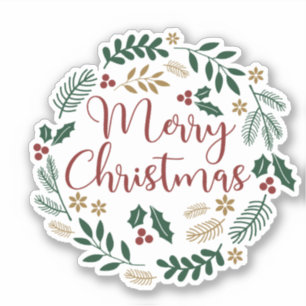 Vrolijk kerstfeest sticker