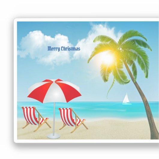 Vrolijk kerstfeest sticker (Voorkant)