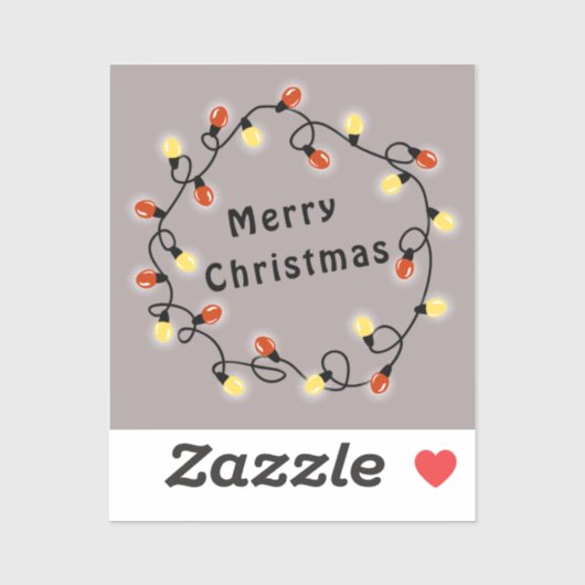 Vrolijk kerstfeest sticker (Vel)