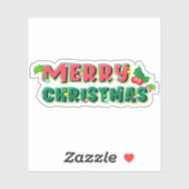 Vrolijk kerstfeest sticker (Vel)