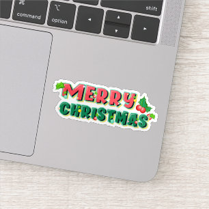 Vrolijk kerstfeest sticker