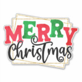 Vrolijk kerstfeest sticker (Voorkant)