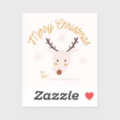 Vrolijk kerstfeest sticker (Vel)