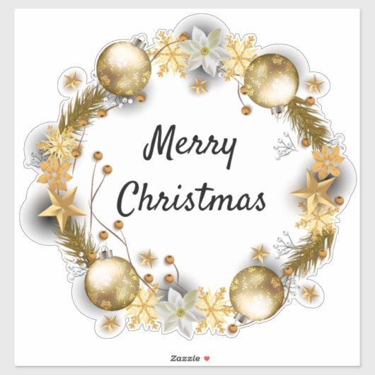 Vrolijk kerstfeest sticker (Vel)