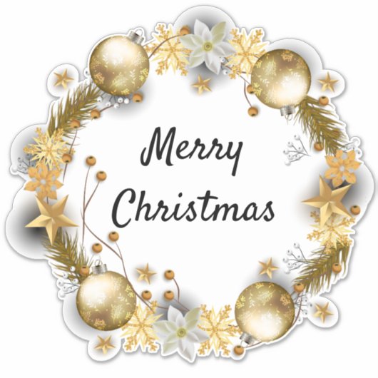 Vrolijk kerstfeest sticker (Voorkant)