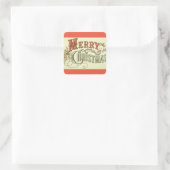 "Vrolijk kerstfeest" Sticker (Tas)