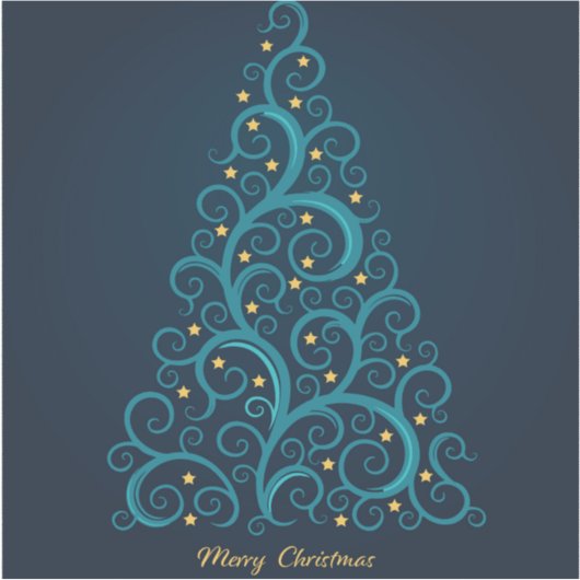 "Vrolijk kerstfeest" Sticker (Voorkant)