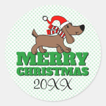 Vrolijk kerstfeest Sticker 3 inch (vel 6)