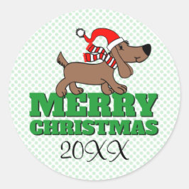 Vrolijk kerstfeest Sticker 3 inch (vel 6)