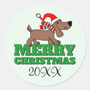 Vrolijk kerstfeest Sticker 3 inch (vel 6)