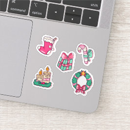 Vrolijk kerstfeest sticker collectie