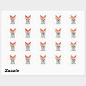 Vrolijk Kerstfeest Sticker Hond Xmas Design (Vel)