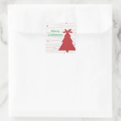 Vrolijk kerstfeest, Sticker met kerstbomen (Tas)