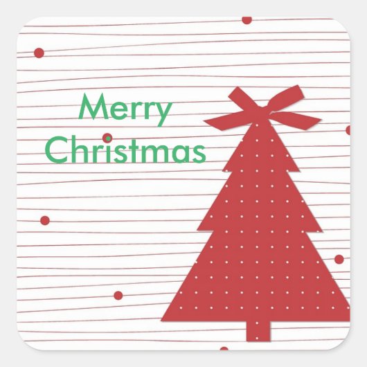 Vrolijk kerstfeest, Sticker met kerstbomen (Voorkant)