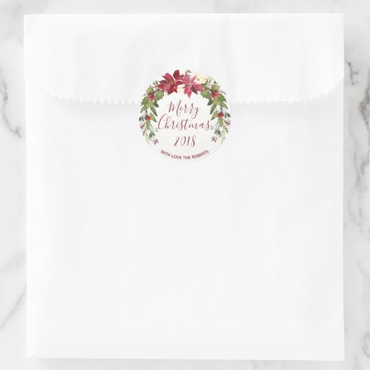 vrolijk kerstfeest sticker op label (Tas)