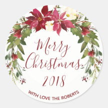 vrolijk kerstfeest sticker op label