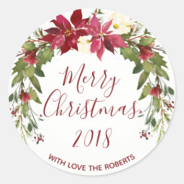 vrolijk kerstfeest sticker op label