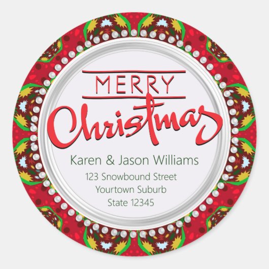 Vrolijk kerstfeest Sticker voor Afrikaanse kleuren (Voorkant)