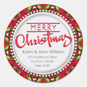 Vrolijk kerstfeest Sticker voor Afrikaanse kleuren