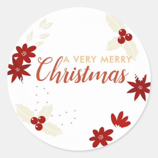 Vrolijk kerstfeest Stickers (Voorkant)