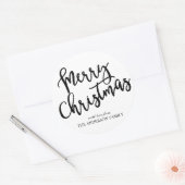 Vrolijk kerstfeest Stickers/Feestdagen Ronde Sticker (Envelop)