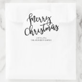 Vrolijk kerstfeest Stickers/Feestdagen Ronde Sticker (Tas)