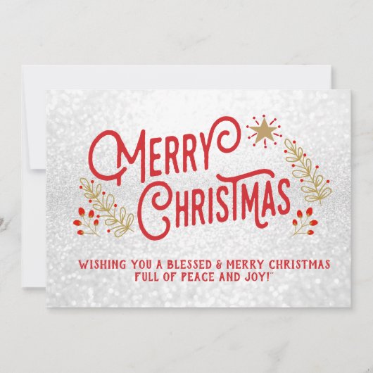 Vrolijk kerstfeest,  stijl kaart (Voorkant)