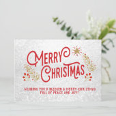 Vrolijk kerstfeest,  stijl kaart (Staand voorkant)