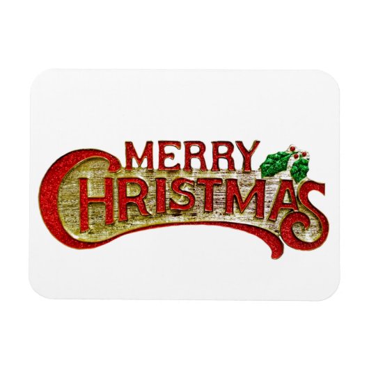 Vrolijk Kerstfeest  Stijl Vakantie Gift Magnet Magneet (Horizontaal)