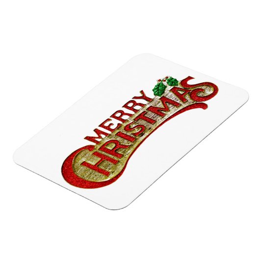 Vrolijk Kerstfeest  Stijl Vakantie Gift Magnet Magneet (Linkerzijde)