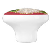 Vrolijk kerstfeest  stijlfeestdag keramische knop (Zijkant)