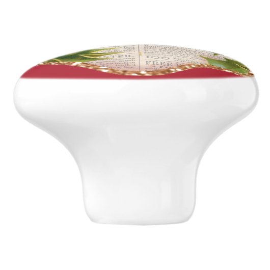 Vrolijk kerstfeest  stijlfeestdag keramische knop (Zijkant)