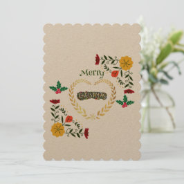 Vrolijk Kerstfeest Stijlvol Vakantie Trendy Feestdagenkaart