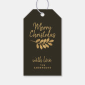 Vrolijk Kerstfeest Stijlvolle Gepersonaliseerde Br Cadeaulabel (Voorkant)