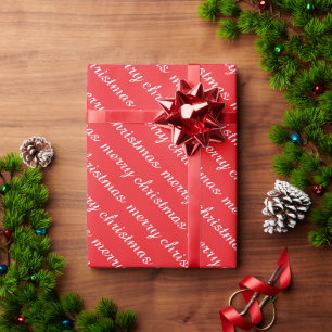 VROLIJK KERSTFEEST STIJLVOLLE MODERNE KLASSIEKE RO CADEAUPAPIER