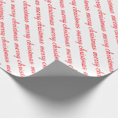 VROLIJK KERSTFEEST STIJLVOLLE MODERNE WITTE RODE C CADEAUPAPIER (Hoek)