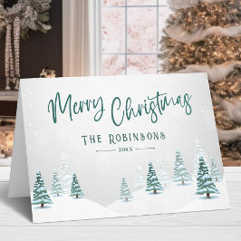 Vrolijk Kerstfeest Stijlvolle Rustieke Land Winter Feestdagen Kaart