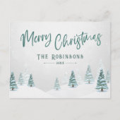 Vrolijk Kerstfeest Stijlvolle Rustieke Land Winter Feestdagenkaart (Voorkant)