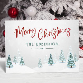 Vrolijk Kerstfeest Stijlvolle Rustieke Land Winter Feestdagenkaart