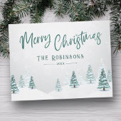 Vrolijk Kerstfeest Stijlvolle Rustieke Land Winter Feestdagenkaart