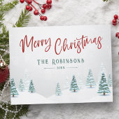 Vrolijk Kerstfeest Stijlvolle Rustieke Land Winter Feestdagenkaart