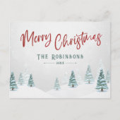 Vrolijk Kerstfeest Stijlvolle Rustieke Land Winter Feestdagenkaart (Voorkant)