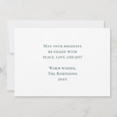 Vrolijk Kerstfeest Stijlvolle Rustieke Land Winter Feestdagenkaart (Achterkant)